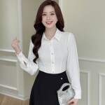Chân váy midi dáng xòe LV201 (Màu đen)