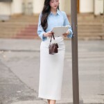 Áo sơ mi cổ Đức LA538 màu xanh