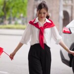 Quần ống rộng dáng suông phối túi LQ132
