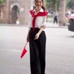 Quần ống rộng dáng suông phối túi LQ132