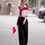 Quần ống rộng dáng suông phối túi LQ132
