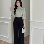 Quần âu nữ LQ057 màu đen ống rộng