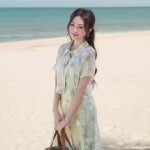 Chân váy chữ A họa tiết SET100 (LẺ CHÂN VÁY)
