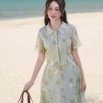 Chân váy chữ A họa tiết SET100 (LẺ CHÂN VÁY)