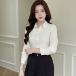 Sơ mi cổ Đức LA529 chiết eo nhẹ