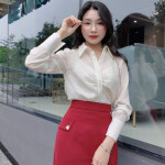 Chân váy LV161 đỏ đô