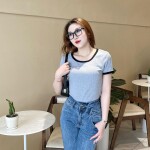 Áo thun basic phối viền T068G