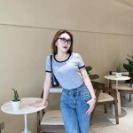 Áo thun basic phối viền T068G