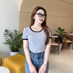Áo thun basic phối viền T068G