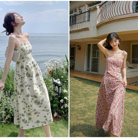 Các mẫu váy hoa nhí dáng dài nổi bật cho bạn thêm sang chảnh