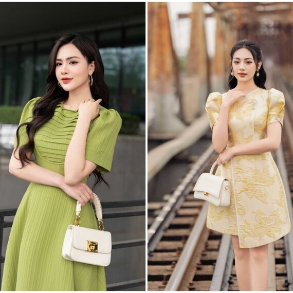 Váy đầm xòe sang trọng nhẹ nhàng nữ tính cực đẹp tại LAMIA