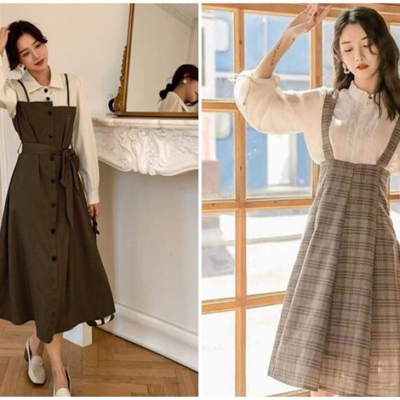 List 10 mẫu váy yếm Hàn Quốc đẹp, trẻ trung cho các nàng