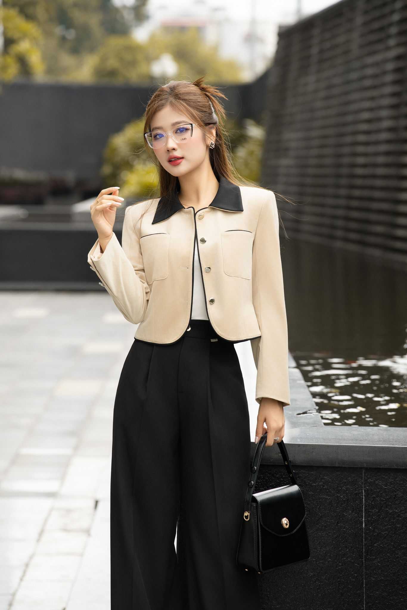 Áo vest nữ dáng ngắn tay dài LE194 (Bán lẻ áo)
