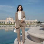 Áo vest nữ tay gấp phối cúc LE216 (LẺ ÁO)