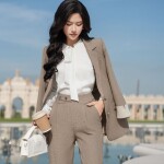 Áo vest nữ tay gấp phối cúc LE216 (LẺ ÁO)